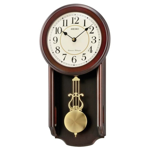 Seiko QXH063B Westminster/Whittington Dual Chime Wall Clock with