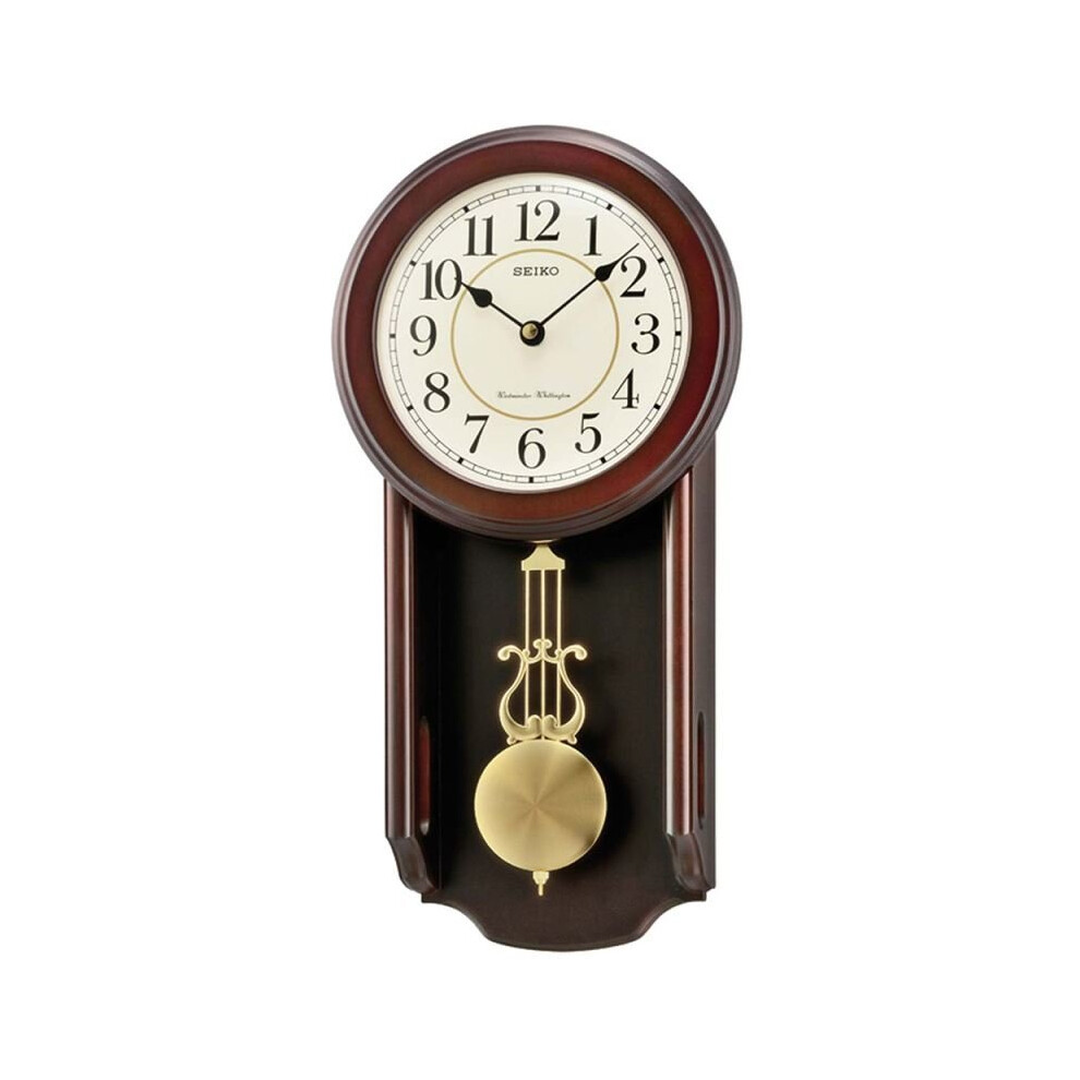 Seiko QXH063B Westminster/Whittington Dual Chime Wall Clock with Pendulam