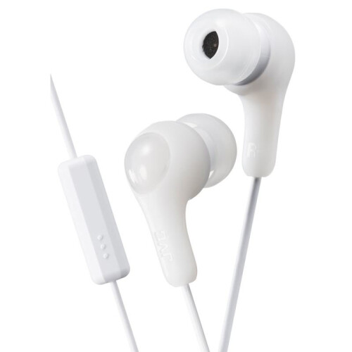 JVC JVC HAFX7MW Gumy Plus In Ear Earphone with Mic & Remote - White