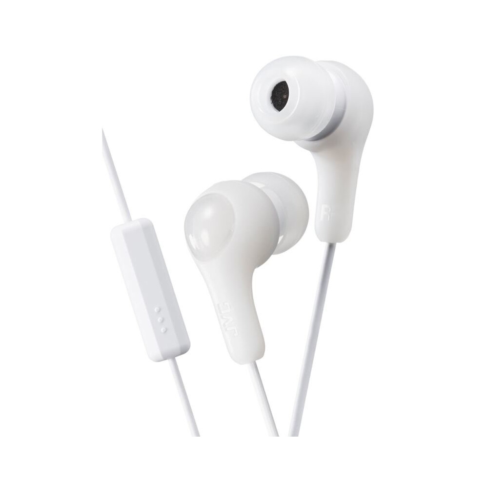 JVC HAFX7MW Gumy Plus In Ear Earphone with Mic & Remote - White