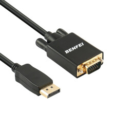 Benfei Display Port to VGA Adapter Male to Male Gold-Plated Cord