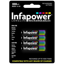 Infapower B001 Rechargeable AAA Ni-MH Batteries 650mAh
