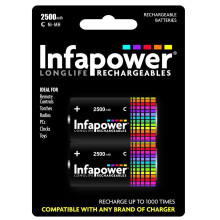 Infapower B005 Rechargeable C Ni-MH Batteries 2500mAh