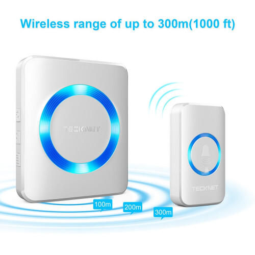 TeckNet Doorbell, TeckNet Wall Plug-in Wireless Cordless Door Chime 1