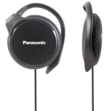 Panasonic RP-HS46E Slim Clip-On Earphones RPHS46EK, Ultra-Slim 9.9mm, 30mm Driver, Ergonomic Ear Hook, Gloss Finish, 20Hz-20kHz