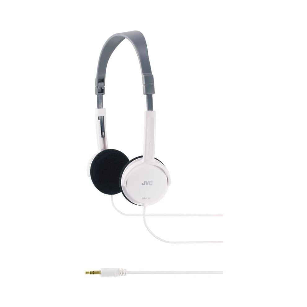 JVC HAL50W Foldable Light Weight Stereo Headphone -White-image-OPC-PMB987-NEW