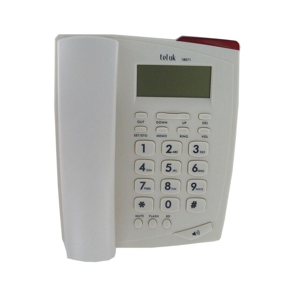 Tel Uk 18071W Venice Extra Large Display Phone Caller Id Telephone - White 5023588180723