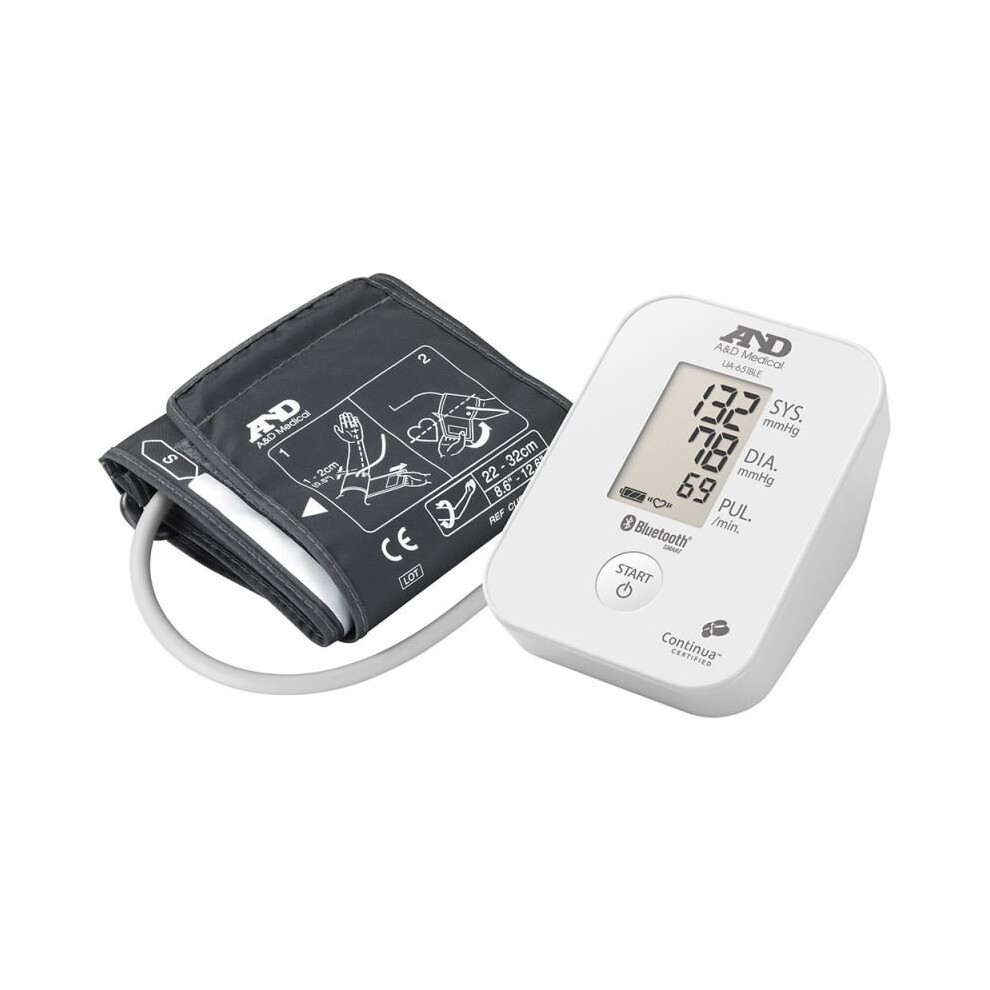 A&D Medical Ua651ble Blood Pressure Monitor With Bluetooth Smart Technology