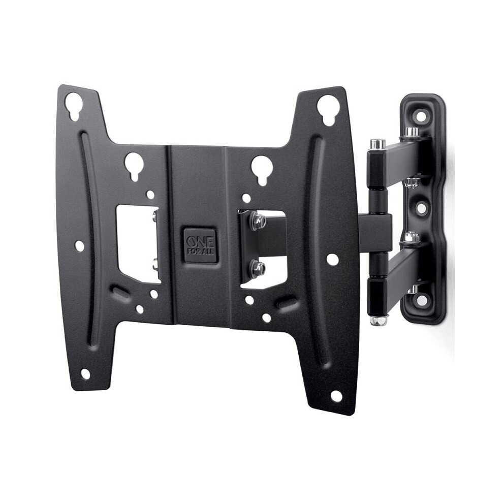 One For All Black Full Motion Tv Bracket – Swivel (180°) Tilt (15°) Wall Mount – Screen Size 19-43 Inch - For All Types Of Tvs – Max Weight 30Kgs – Vesa 75X75 To 200X200 - Wm4251, - Image 2