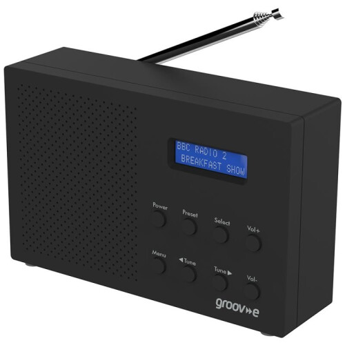 Groov-e GVDR03BK Paris Portable DAB/FM Digital Radio - Black