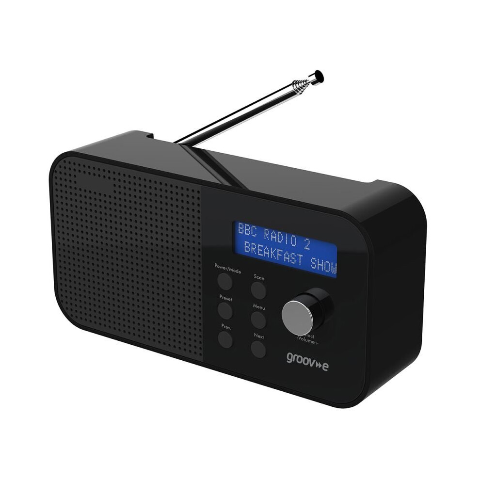 Groov-E Venice Gvdr04bk Portable Radio - Black, Black - Image 2