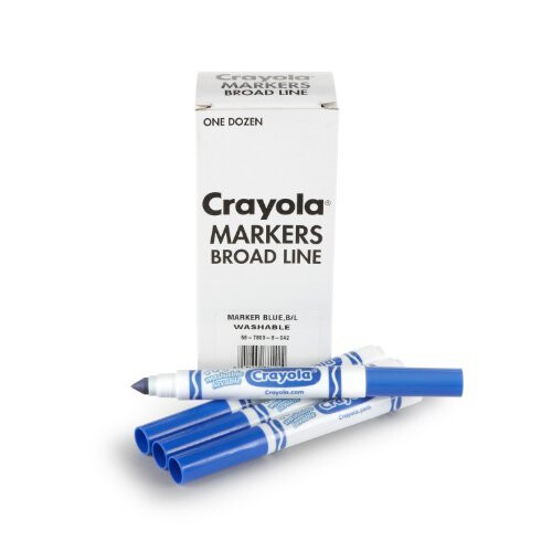Crayola Crayola 12 Count Washable Bulk Markers, Blue
