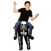 Kids' Carry Me Skeleton Halloween Costume | Child's Piggy Back Skeleton Costume