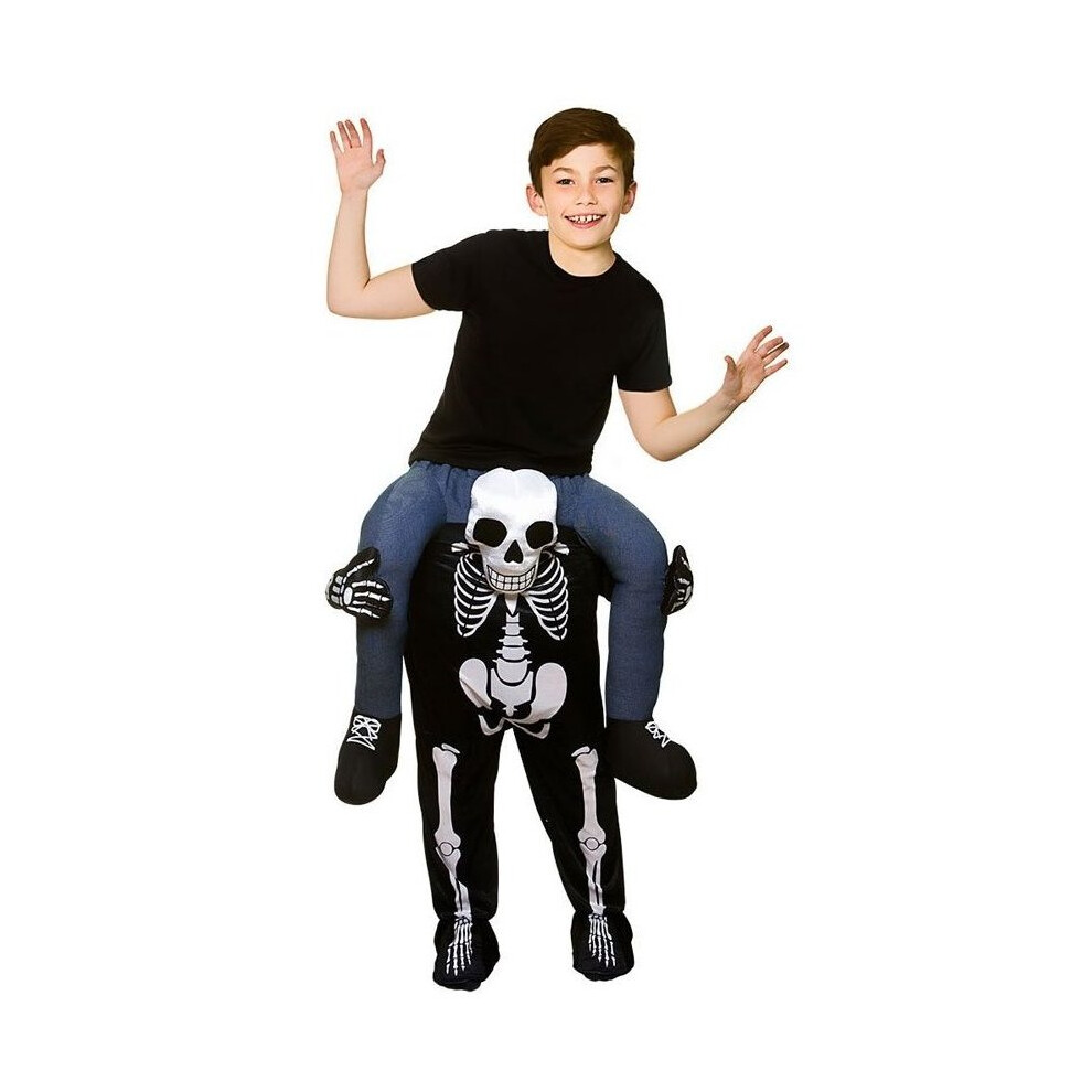 Kids' Carry Me Skeleton Halloween Costume | Child's Piggy Back Skeleton Costume