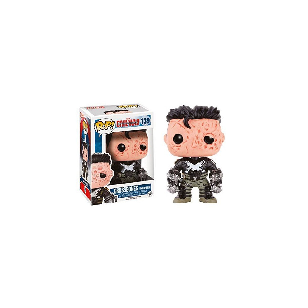 Funko - Figurine Marvel - Civil War - Crossbones Unmasked Exclu Pop 10cm - 0849803077976