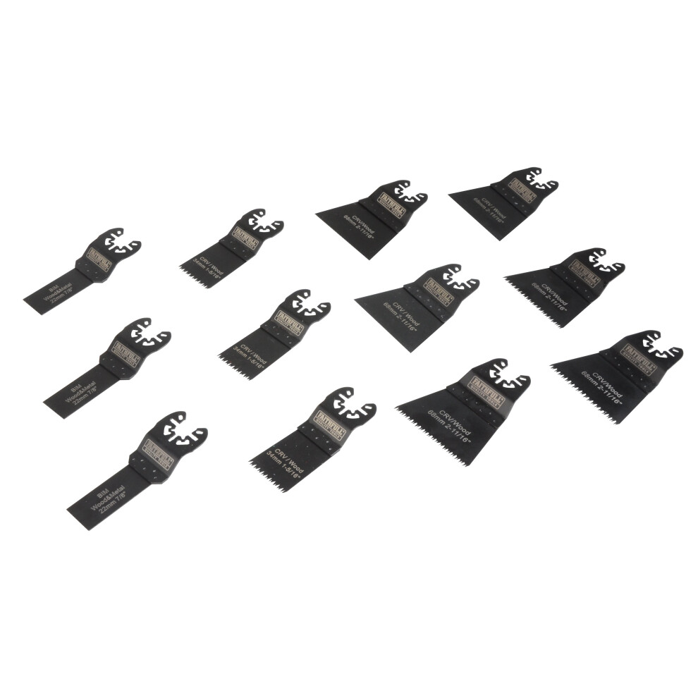Faithfull Cutting Accessory Pack For Oscilating Multi-Tools 12 Piece
