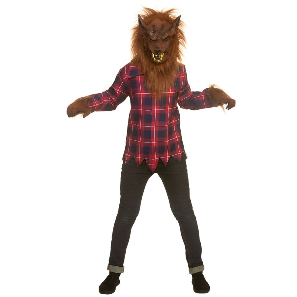 (Extra Large) Kids Tartan Werewolf Costume | Halloween