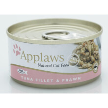 APPLAWS Natural Cat Food Tuna fillet with prawn - wet cat food - 156g