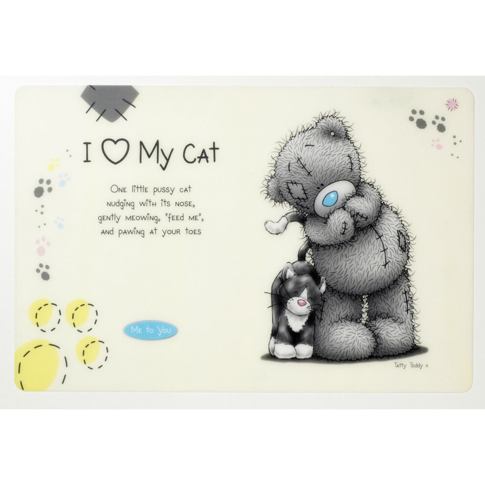 Me To You Cat Feeding Mat Easy Clean Water Resistant Bowl Mat