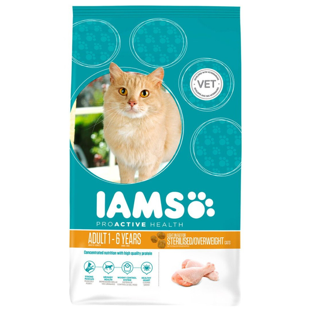 Iams Vitality In Fat Sterilised Cat With Fresh Chicken 10Kg Light