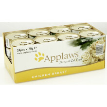 Poitrine de poulet en bouillon APPLAWS - Aliment humide pour chat - 24 x 70 g