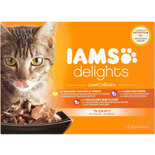 Iams Delights Cat Pouch Land Sea In Gravy 12x85g