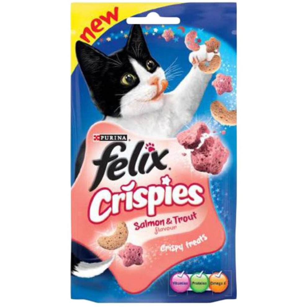Purina Felix Crispies & Trout 45G (Pack Of 8) Salmon