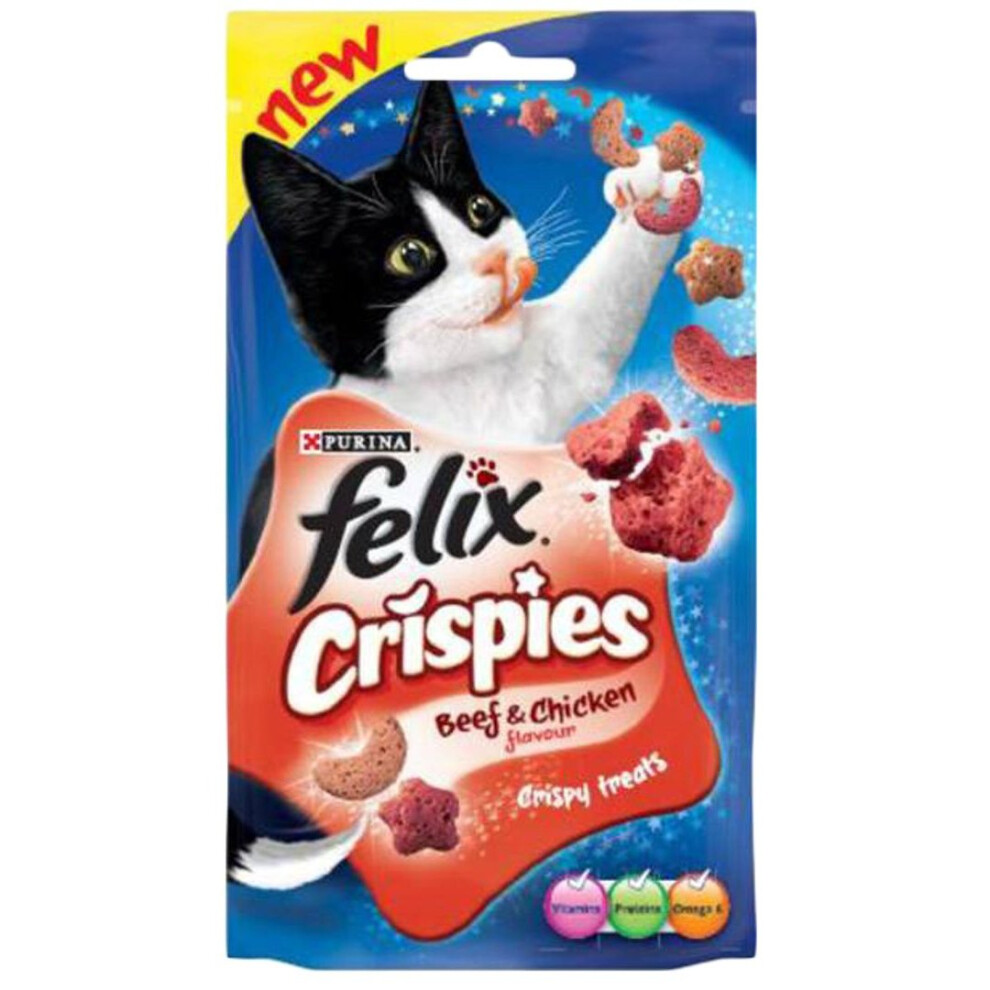 Purina Felix Crispies Beef & Chicken 45G (Pack Of 8) Light
