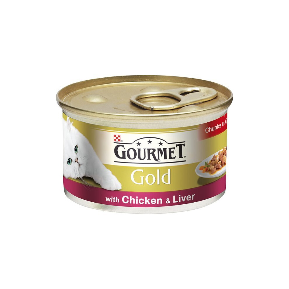 Purina Gourmet Can Chicken & Liver Cig 85G (Pack Of 12) Gold