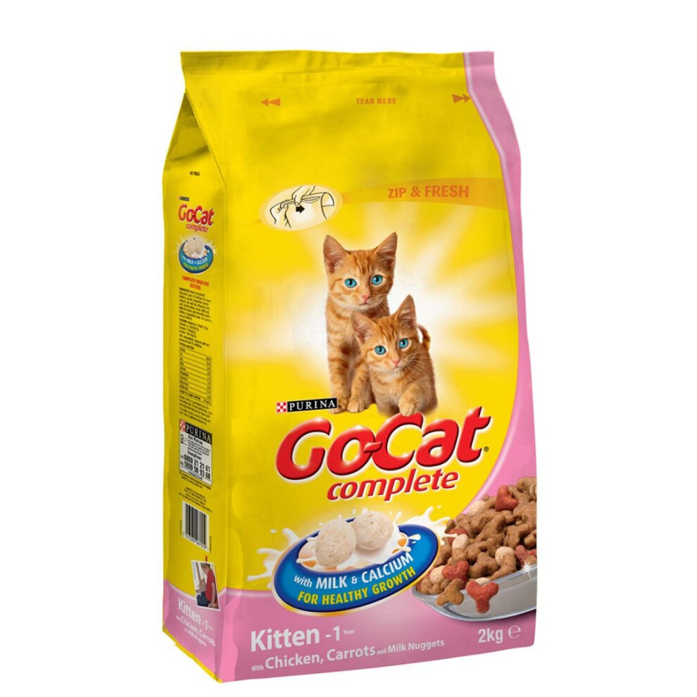 Go-Cat Kitten With Chicken Milk & Vegetables Dry Cat Food 2Kg