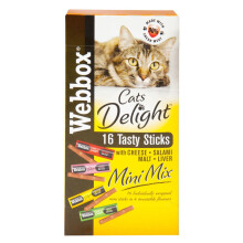 Webbox Cats Delight Mini Mix Treats Salami Cheese Liver & Malt 32g