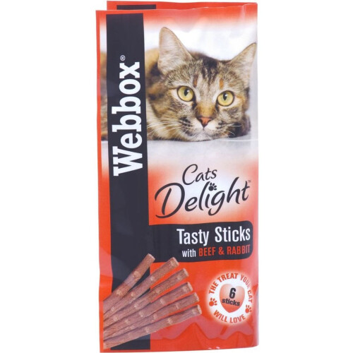 Webbox Webbox Cat Sticks Beef & Rabbit 6stk