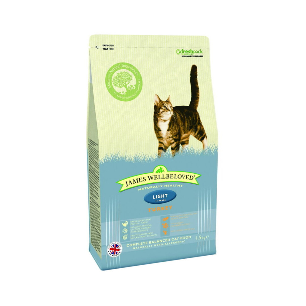 James Wellbeloved Jwb Adult Cat Turkey & Rice 1.5Kg Light