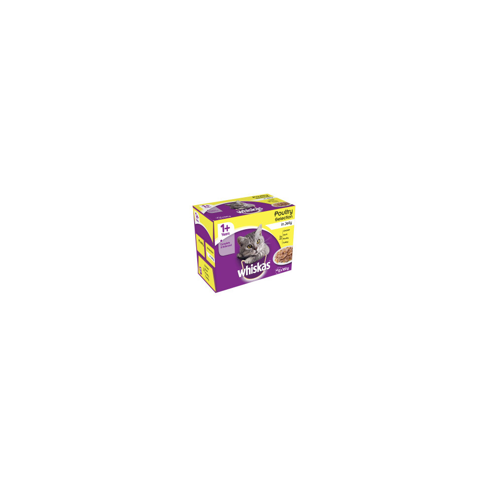 Whiskas Pouch Poultry Selection In Jelly 12 Pack (100G)