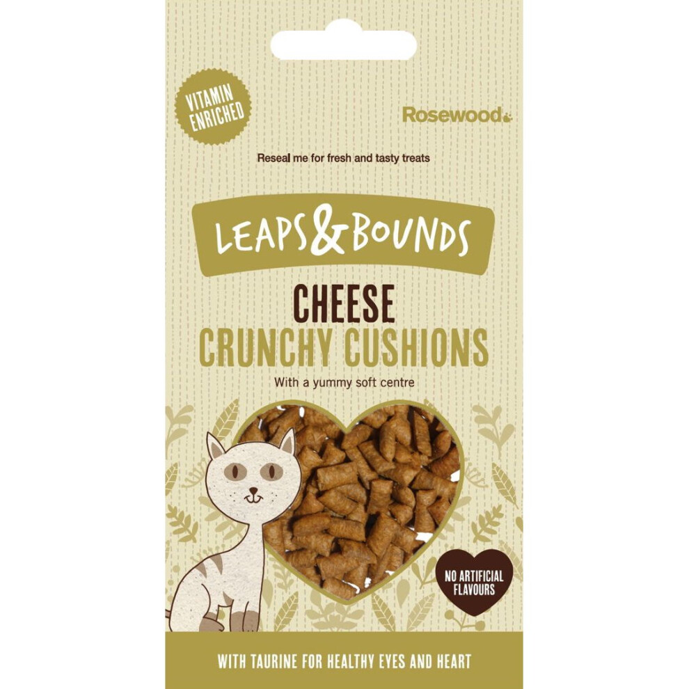 Rosewood Leaps & Bounds Cheese Crunchy Cushions 60G (Pack Of 12)