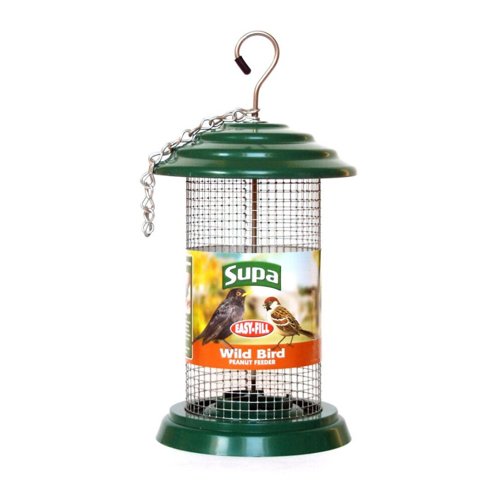 Supa Easy Fill Plastic Peanut Feeder 20Cm (8'') Green