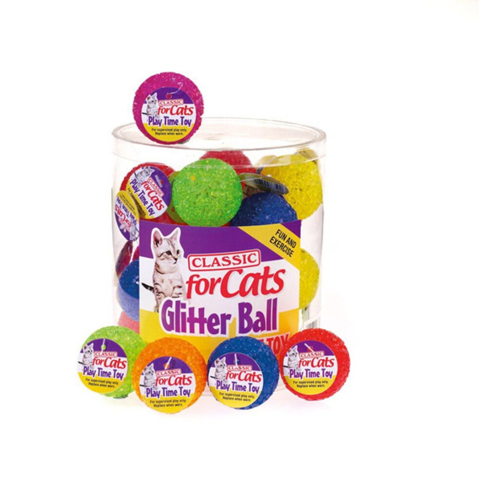 Classic Glitter Balls 40mm (Pack of 24)