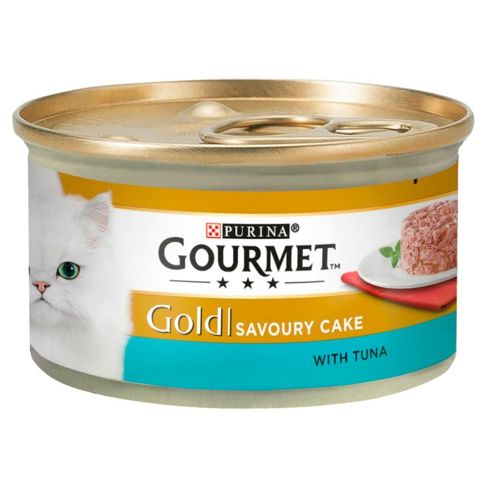 Purina Gourmet Savoury Cake Tuna (85G) (Pack Of 12) Gold