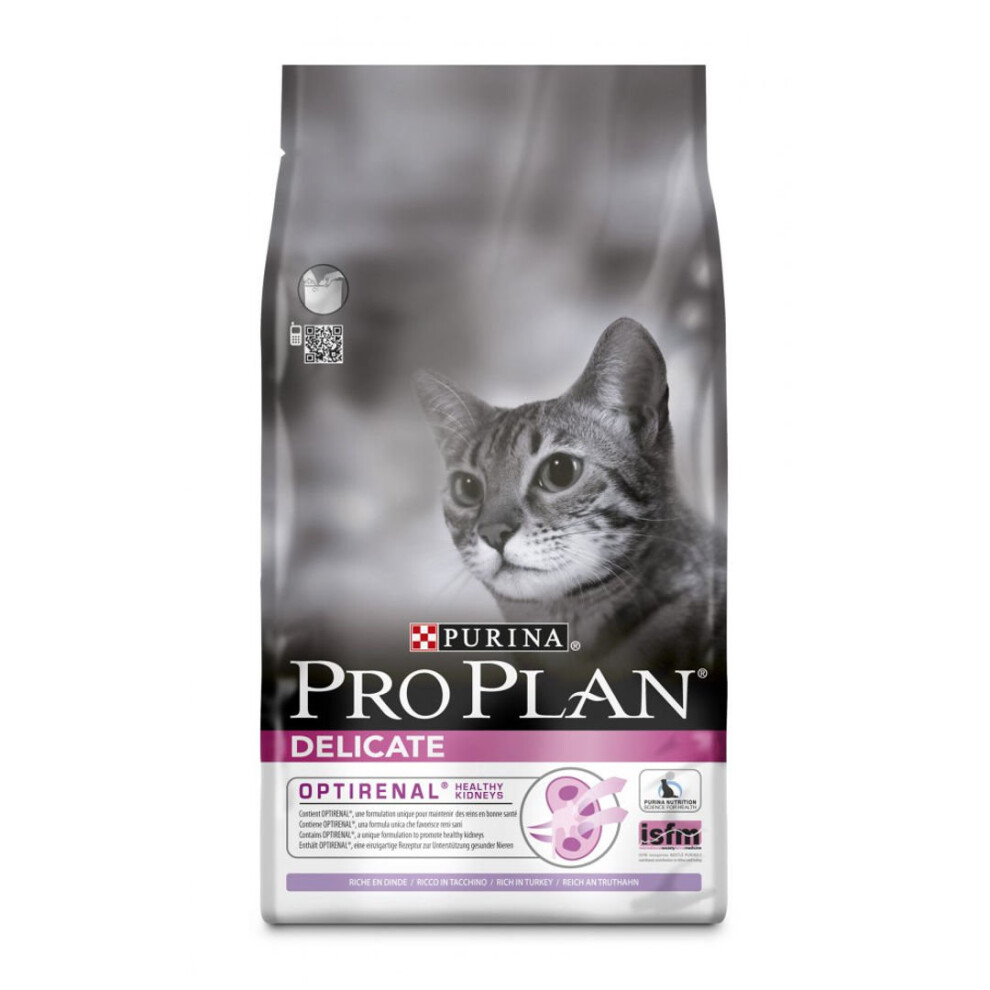 Pro Plan PURINA | Adult 1+ Delicate Digestion | Rich in Turkey | Dry Food | Cat | 3 kg Bag