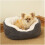 Rosewood 40 Winks Oval Sleeper Jumbo Cord/plush Grey 32'' 1