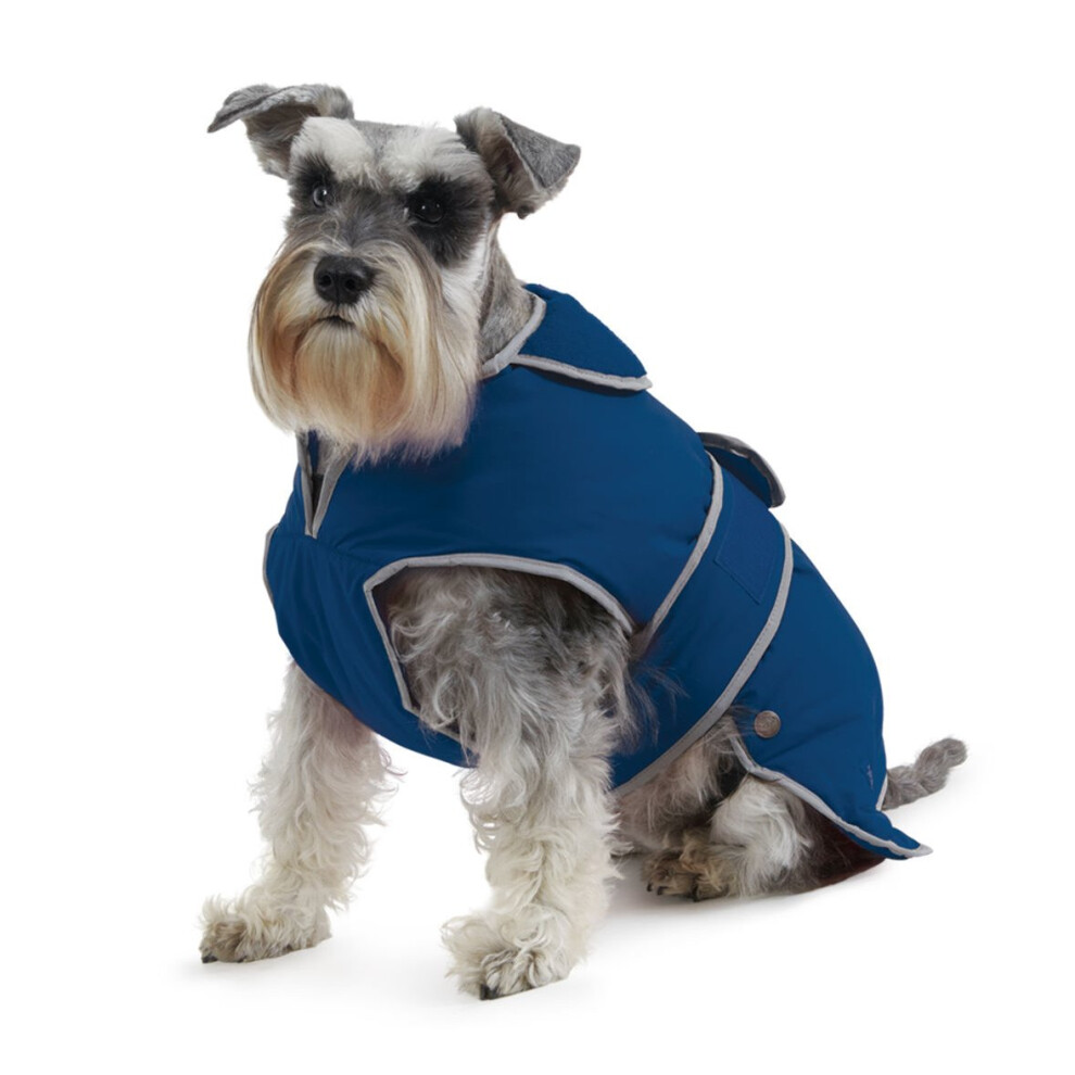 Ancol Muddy Paws Stormguard Fleece Lined Coat & Chest Protector Small Blue