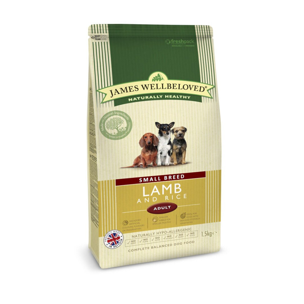James Wellbeloved Jwb Adult Dog Small Breed Lamb & Rice Kibble 1.5Kg