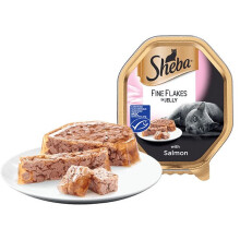 Sheba Tray Fine Flakes With Salmon In Jelly 85g (Pack of 22)