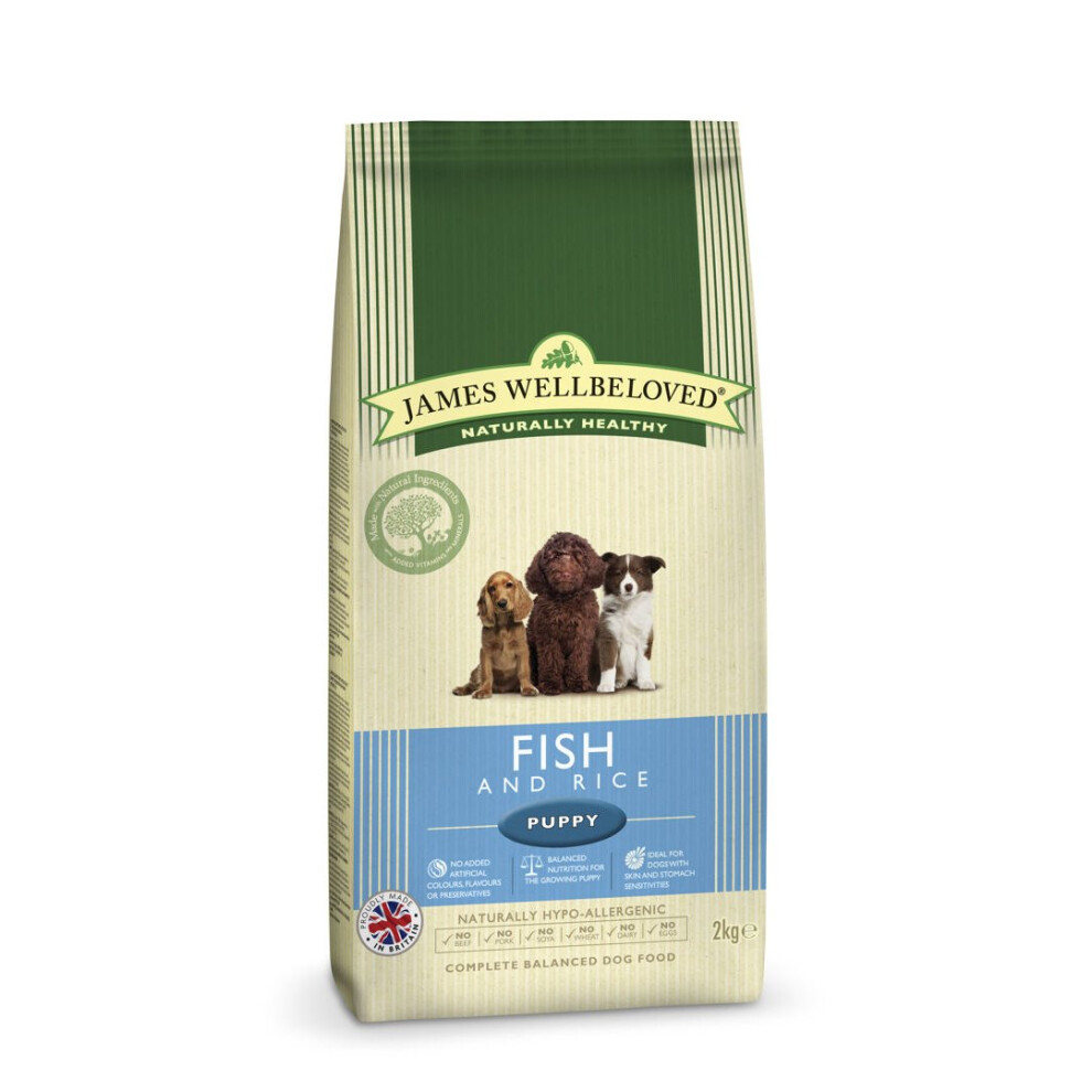 Jwb Puppy Dog Fish & Rice Kibble 2kg