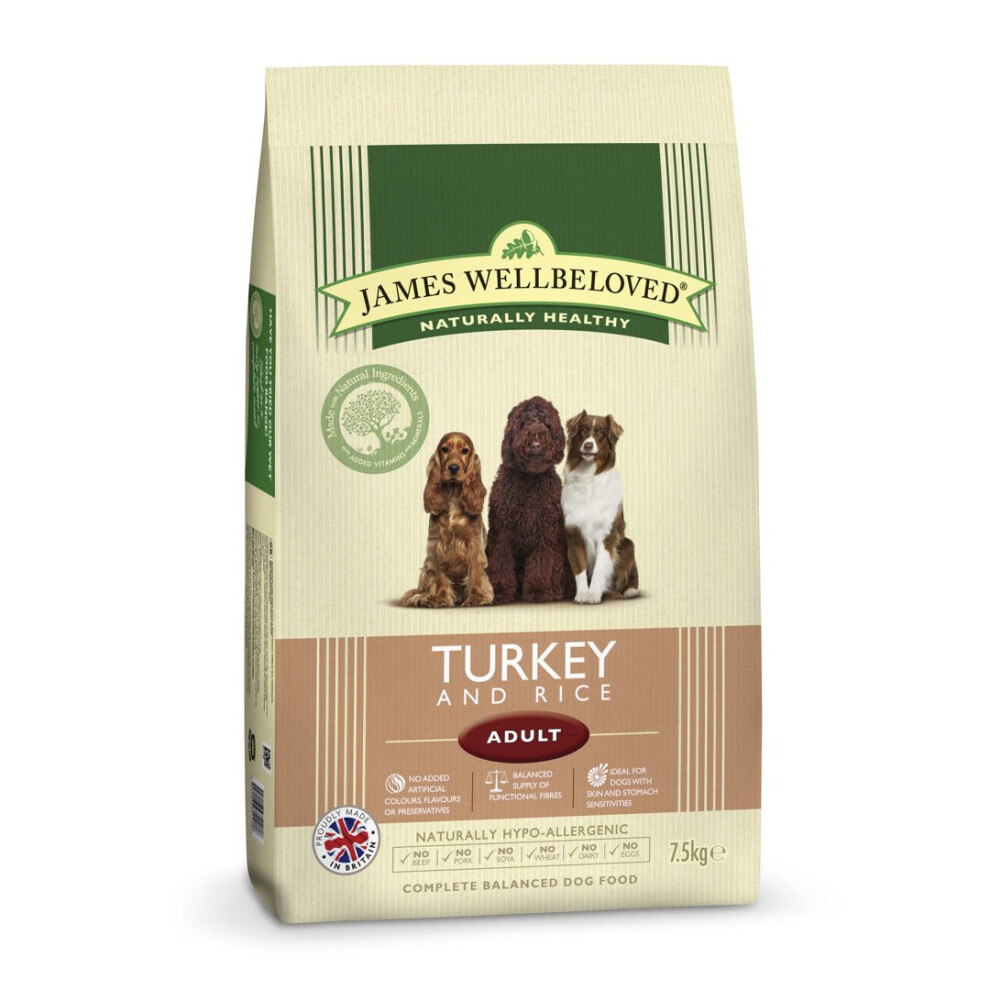 Jwb Adult Dog Maintenance Turkey & Rice Kibble 7.5kg