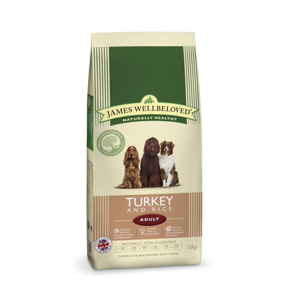 James Wellbeloved Jwb Adult Dog Maintenance Turkey & Rice Kibble 15Kg