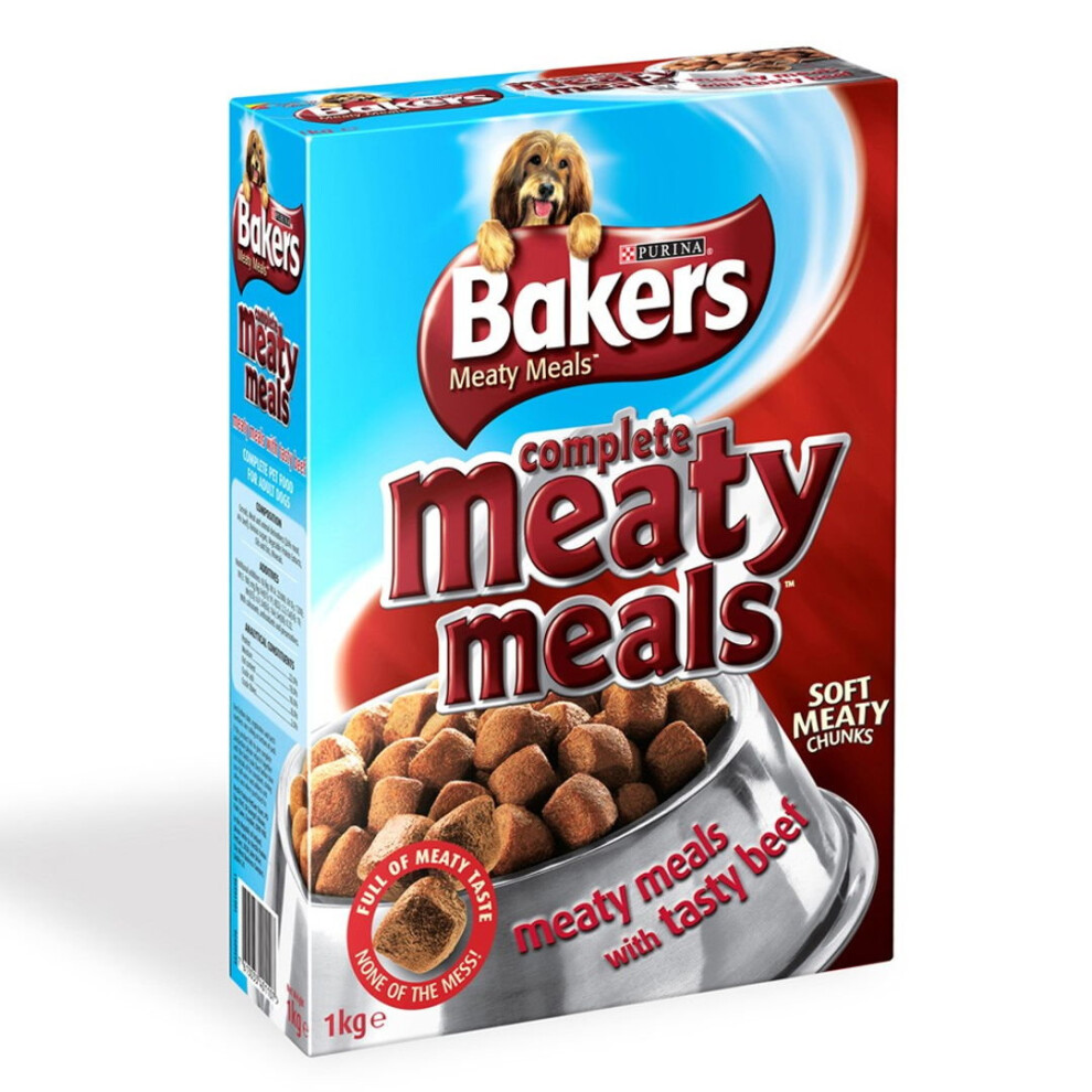 Bakers Complete Adult Meaty Meals Beef 1Kg