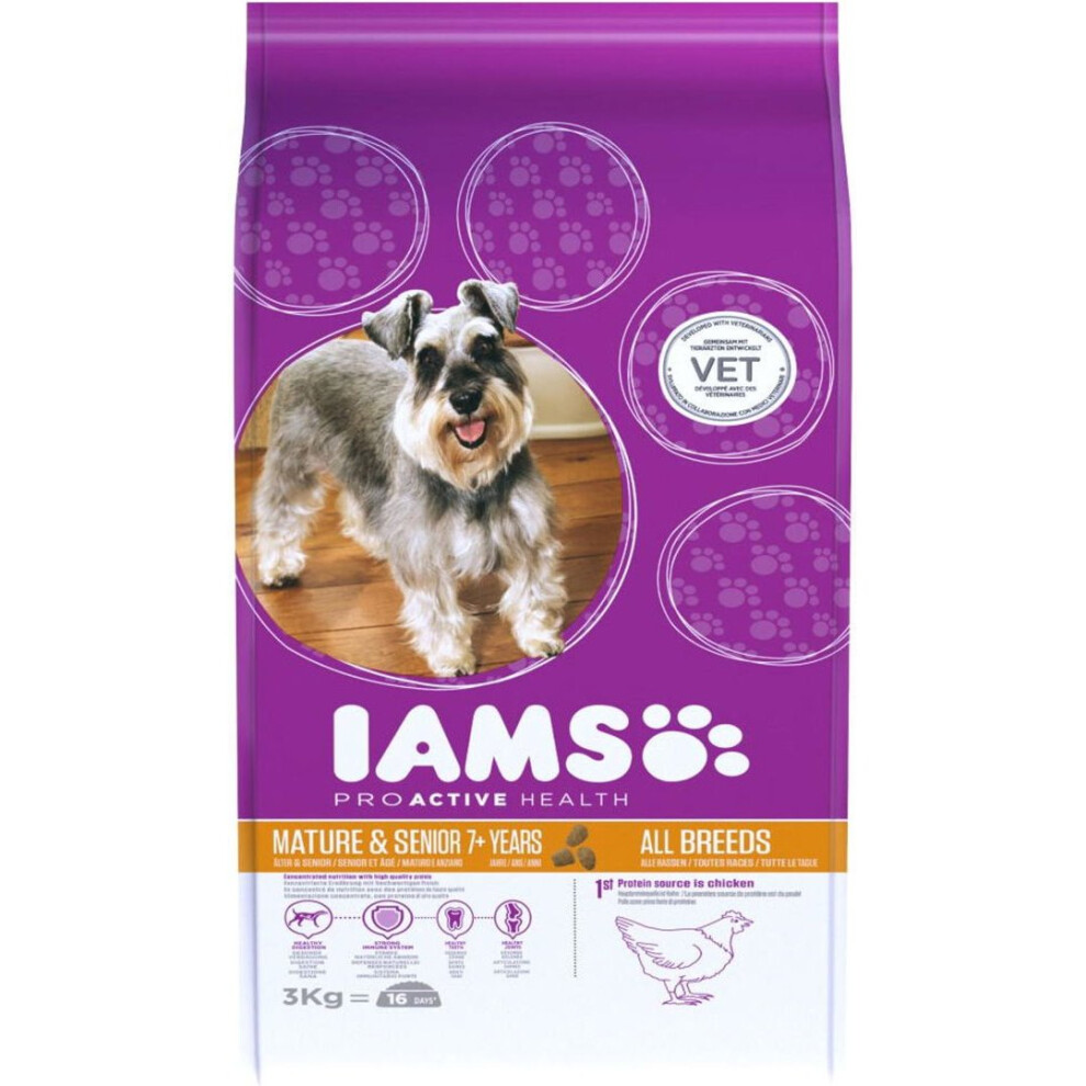 Iams Vitality Senior Small & Medium Dog With Fresh Chicken 12Kg