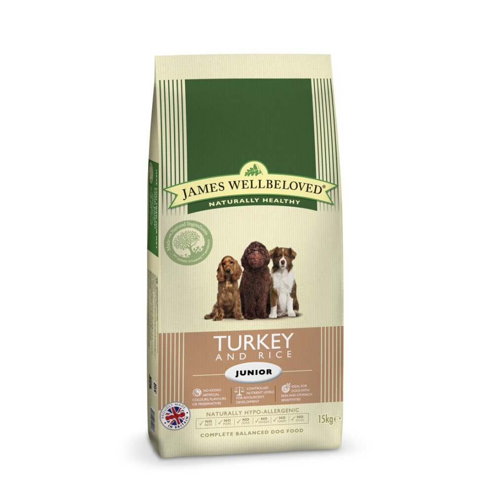 James Wellbeloved Jwb Junior Dog Turkey & Rice Kibble 15Kg