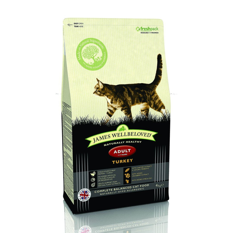 James Wellbeloved Jwb Adult Cat Turkey & Rice 4Kg